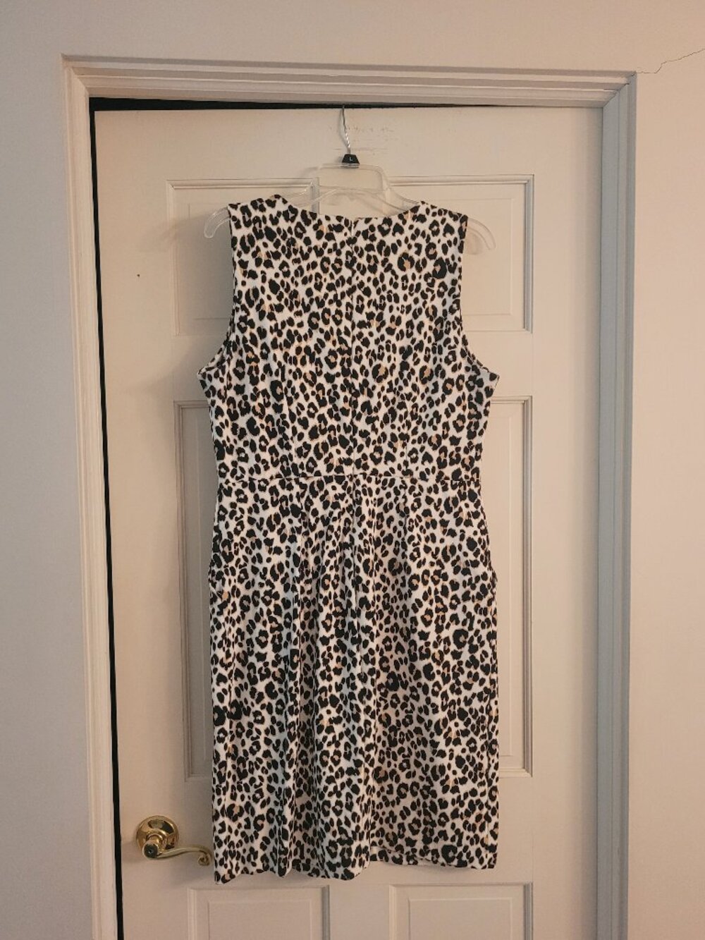 NWOT Old Navy Leopard Print Sheath Dress, size Large